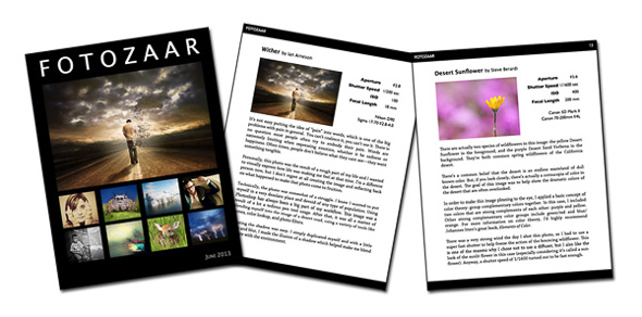 Fotozaar eBook spread.