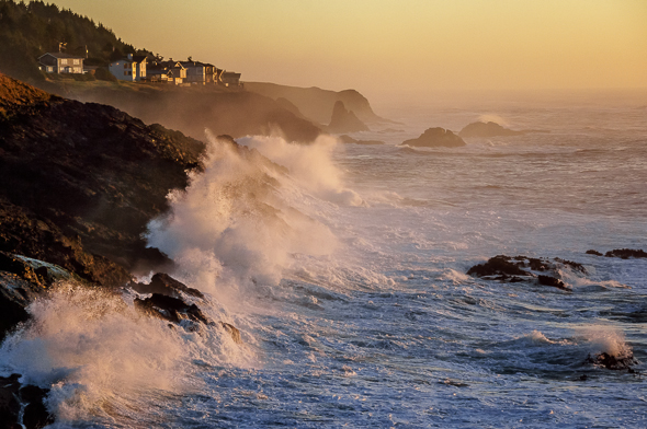 Sunset at Depoe Bay, Oregon, by Anne McKinnell