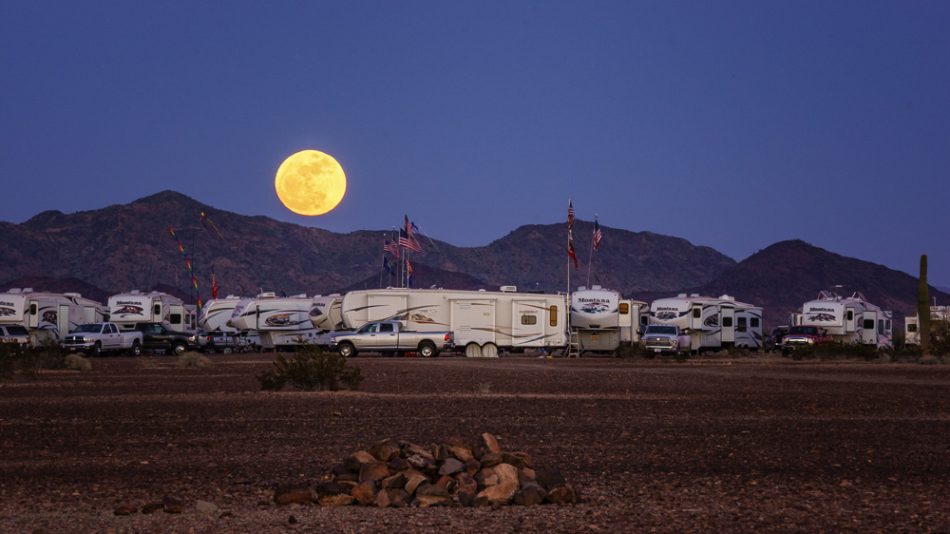 Full Moon Over RVs by Anne McKinnell