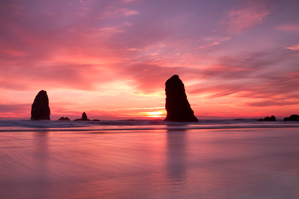 Before - colour cast caused by 4 stop neutral density filter